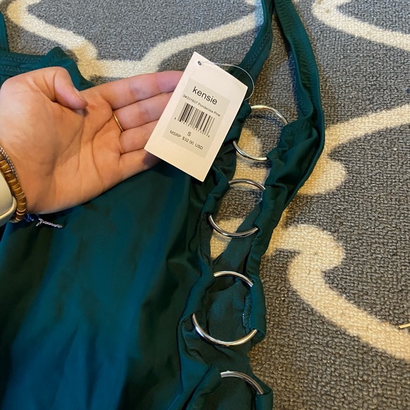 Brand New Forest Green One Piece Bathing Suit - Picture 2 of 4